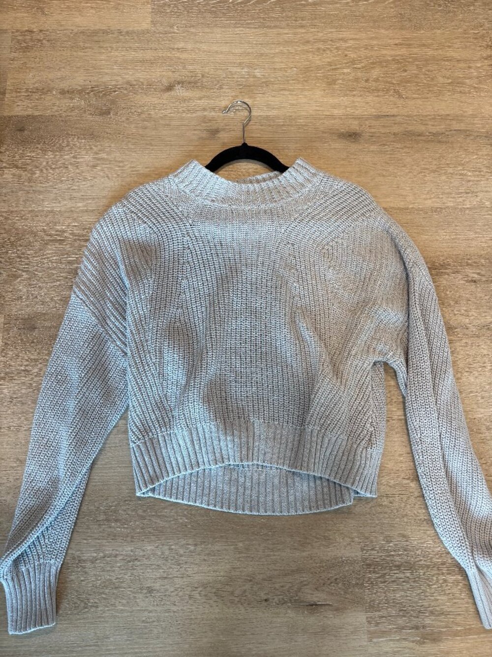 525 America Gray Textured Knit Sweater Size Medium